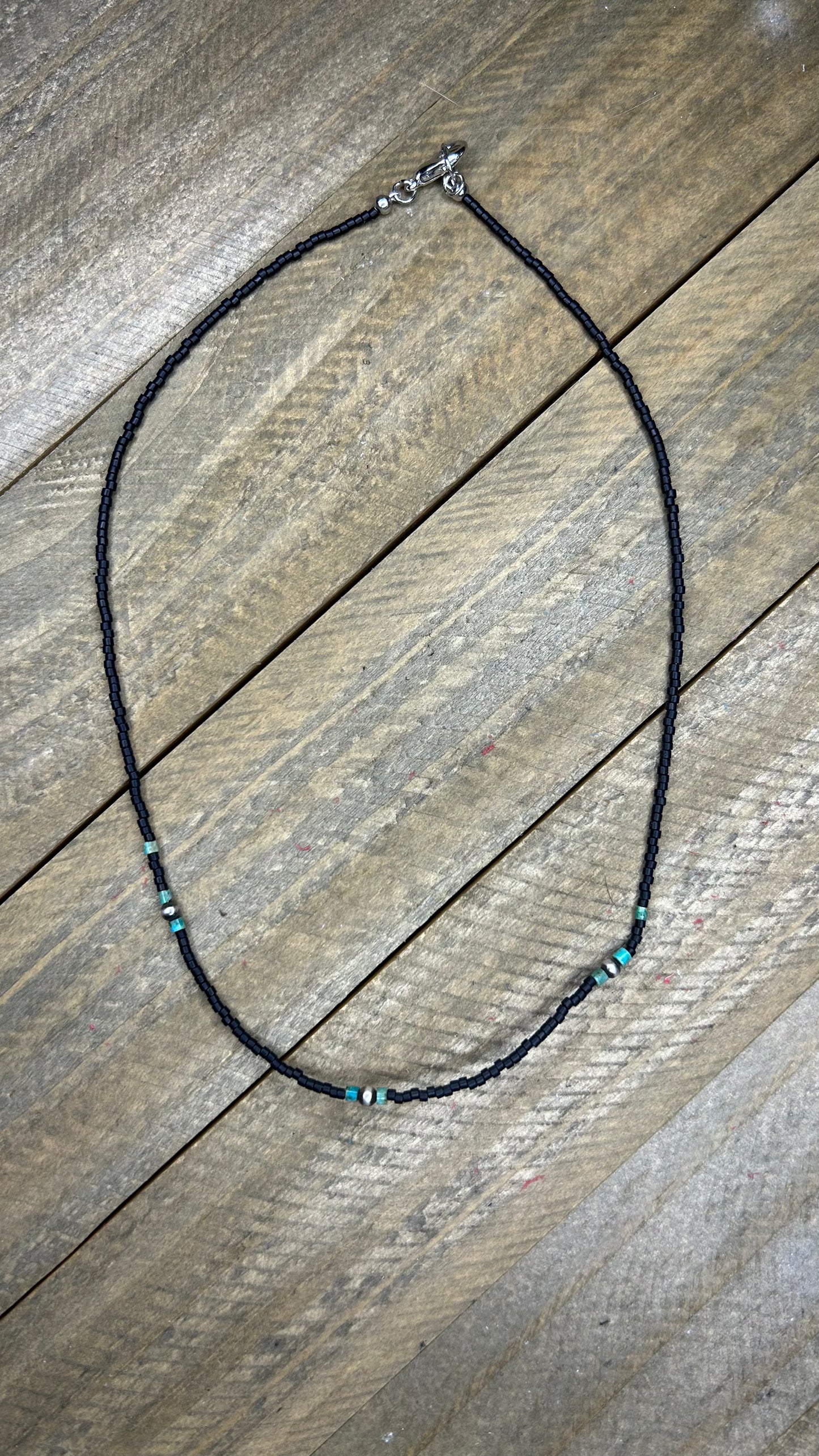 Seed Beads & Silver Chokers