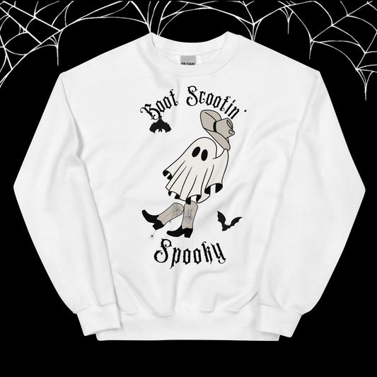 Boot Scootin’ Spooky Sweatshirt - White